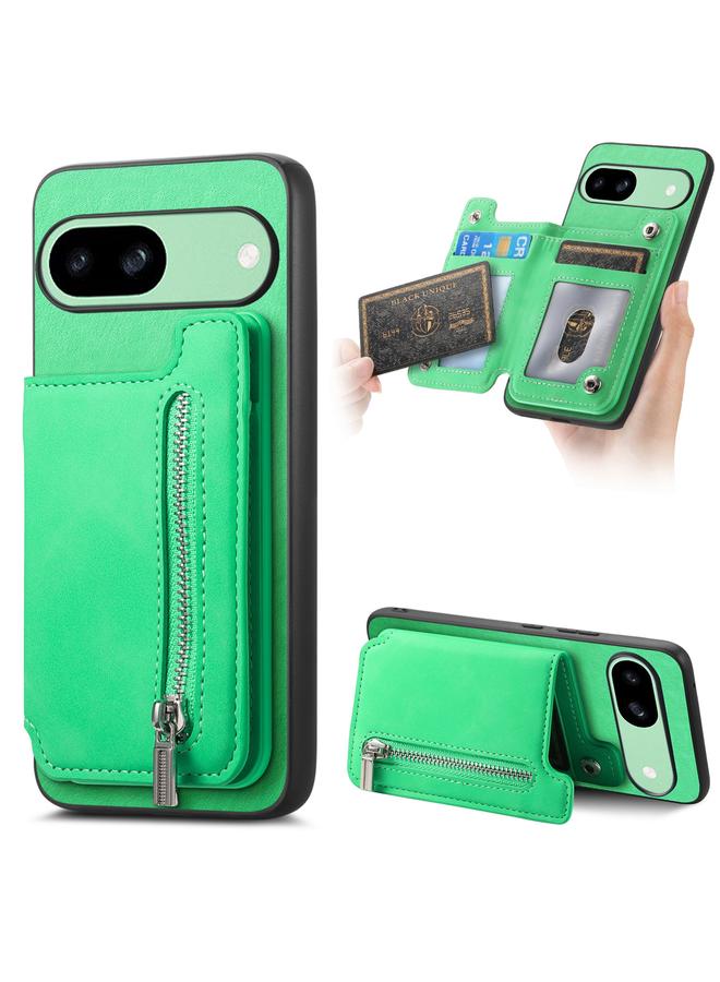 زبون جراب خلفي لهاتف Google Pixel 8a Retro MagSafe مزود بسحاب ومحفظة وحقيبة بطاقات - Image 1