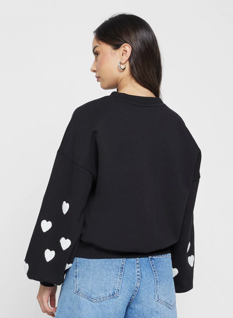 اونلي بلوزة أونلمسي بأكمام طويلة وياقة دائرية