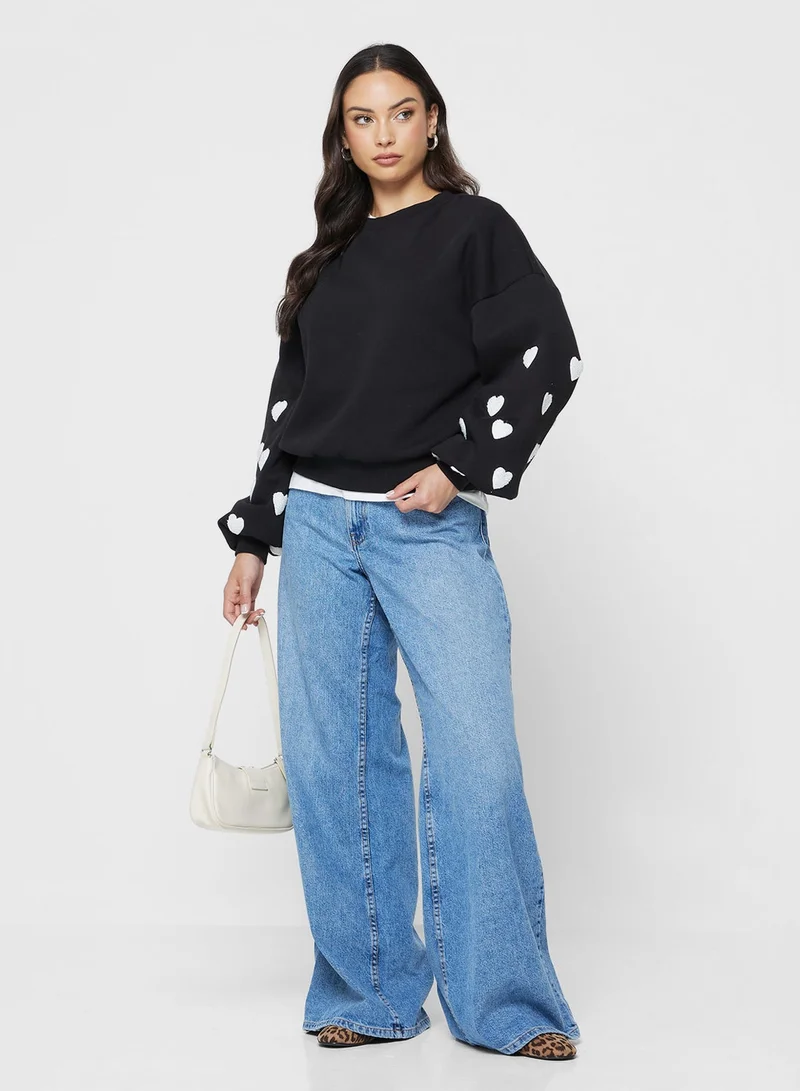 Onlmacy Long Sleeve Crew Neck Sweatshirt