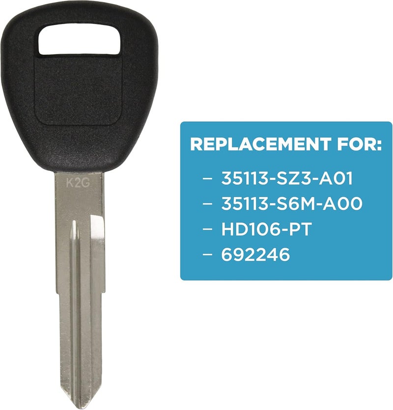 Keyless2Go Replacement for New Uncut Transponder Ignition ID 13 Chip Car Key HD106 (2 Pack) - Image 4