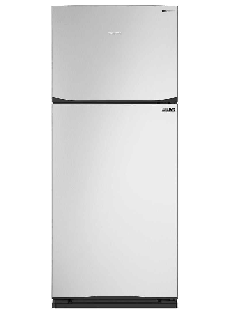 TORNADO Refrigerator Inverter Motor Tropical No Frost 396 Liter Silver Ag+ Nano Deodorizer Filter Hybrid Cooling System ABS material (Anti- Bacteria) Low Noise Design RF-480TV-SL RF-480TV-SL Silver - Image 1