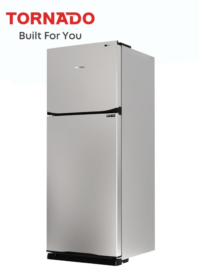 TORNADO Top-Mount Refrigerator 396 Liters Net Inverter No Frost, Tropical Compressor, Hybrid Cooling System, Ag+ Nano Deodorizer Filter, Anti-Bacterial ABS Interior, Class A Energy Rating, Low Noise, Silver - RF-480TV-SL - 5-Year Compressor Warranty, 1-Year Free Warranty RF-480TV-SL Silver - Image 3