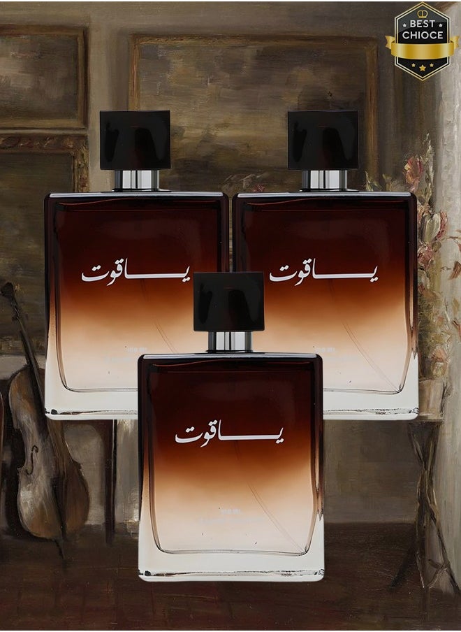 Yaqoot 3 Pieces Yaqoot Perfume For Unisex 100ml EDT  - Image 1
