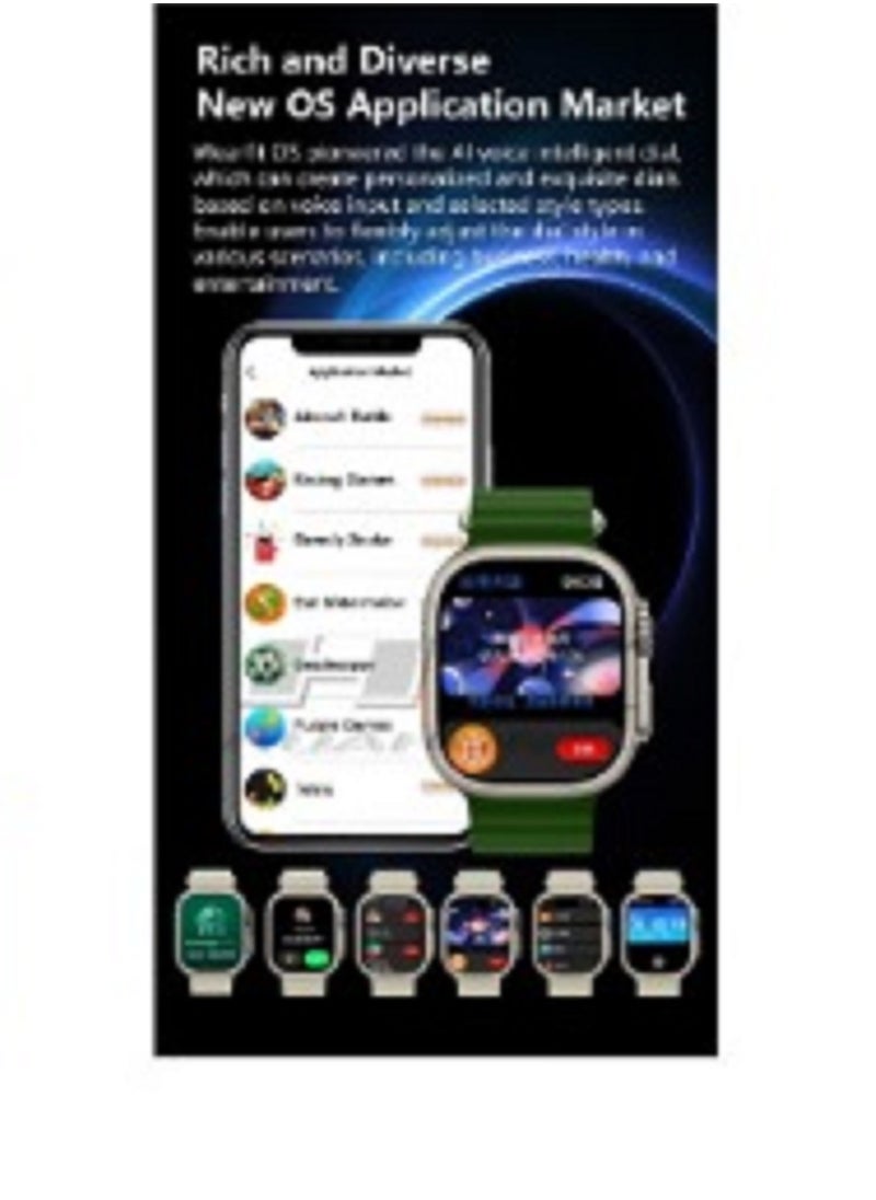 Wearfit Pro - HK9 ULTRA 2 Series 9 Wearfit Pro (2024) SmartWatch 2.12 Inch SUPER AMOLED Display 480X320 Open AI Chat GPT GPS NFC Bluetooth V5 Call Wireless Charger - Image 1