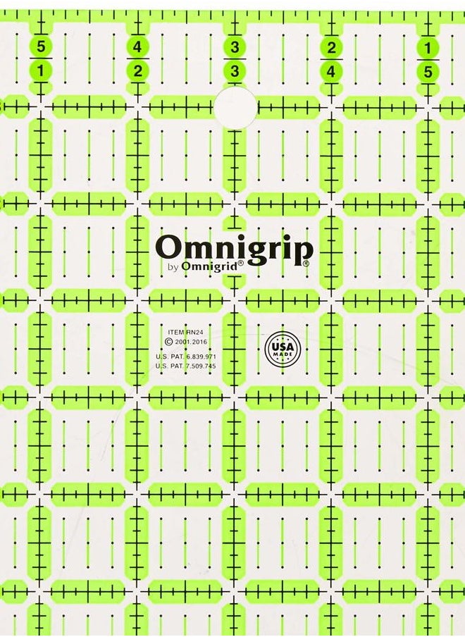 Omnigrid Omnigrip 6" x 24" Non-Slip Rectangle Quilting Ruler  - Image 2