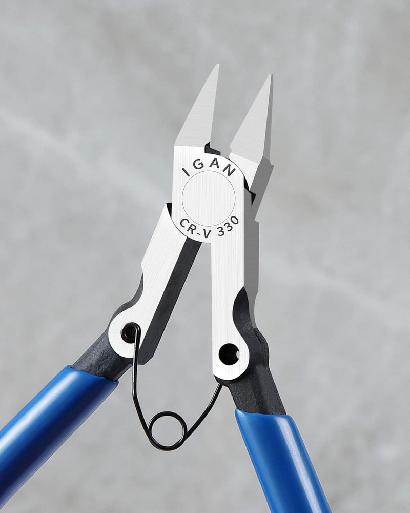 IGAN -330 Wire Flush Cutters (Pack of 2), Electronic Model Sprue Wire Clippers, Ultra Sharp and Precision CR-V Side Cutting nippers, Ideal for Clean Cut and Precision Cutting Needs - Image 3