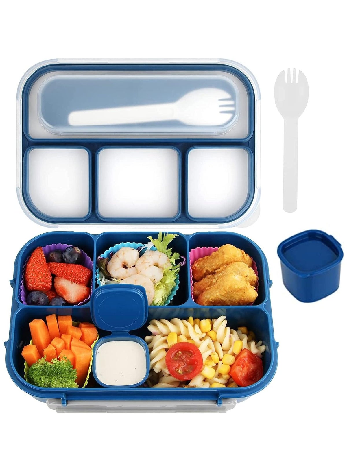 Arabest Lunch Box for Kids, 4 Compartment Bento Box with Cutlery and ...