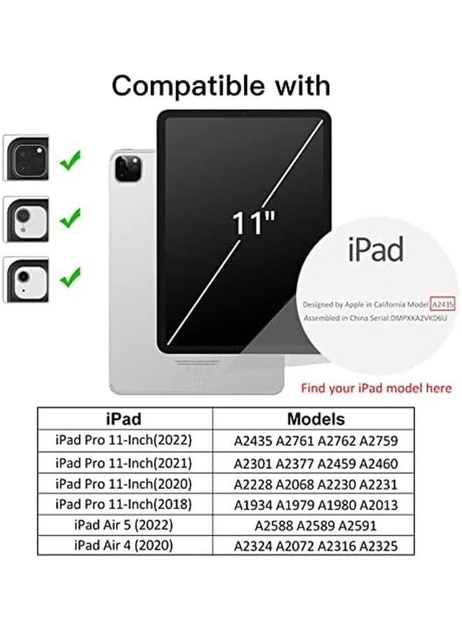 Jetech Kids Case For Ipad Pro 11 Inch 2022 2021 2020 2018 Model Ipad Air 5 4 10.9 Inch With Built In Screen Protector Shockproof Full Body Handle Stand Tablet Protective Cover Blue - Image 2