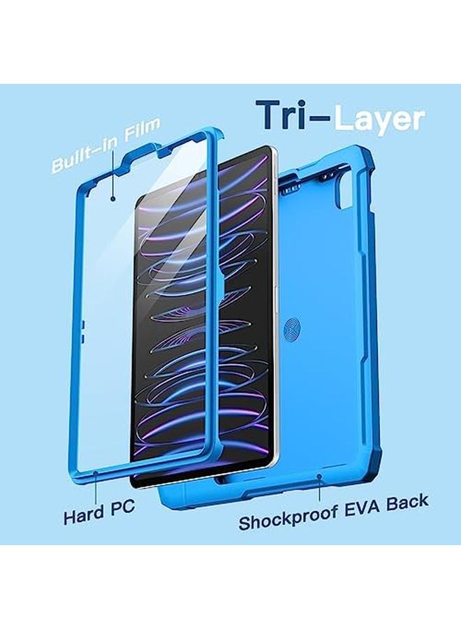 Jetech Kids Case For Ipad Pro 11 Inch 2022 2021 2020 2018 Model Ipad Air 5 4 10.9 Inch With Built In Screen Protector Shockproof Full Body Handle Stand Tablet Protective Cover Blue - Image 5