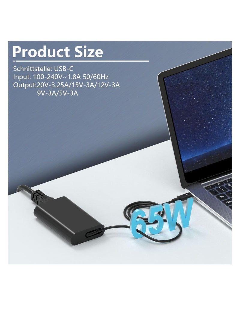 Terabyte 65W Type-C USB-C Power Replacement Adapter or Replacement Charger for Dell laptop JYJNW ADP- - Image 3