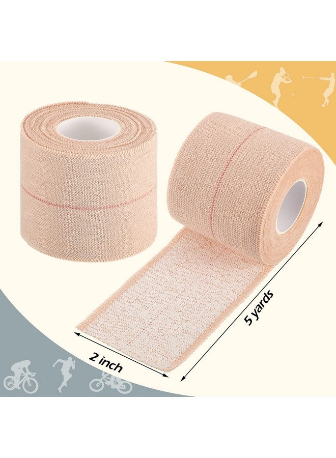 بيبتو 4 لفات من شريط مطاطي لاصق ذاتي اللصق، ضمادات مرنة قابلة للتمدد للكاحل والركبة والمعصم الرياضي، وإصابات الحيوانات الأليفة، 2 بوصة × 5 ياردة - Image 1