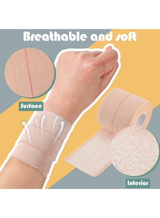 بيبتو 4 لفات من شريط مطاطي لاصق ذاتي اللصق، ضمادات مرنة قابلة للتمدد للكاحل والركبة والمعصم الرياضي، وإصابات الحيوانات الأليفة، 2 بوصة × 5 ياردة - Image 3