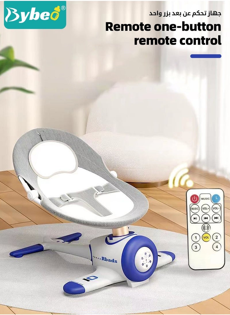 Generic - Baby Swing, Infant Crib Rocking Chairs, Portable Babies Rocker Chair, Electric Bouncer for Infants Boys Girls, 3 Seat Positions 4 Speeds, Bluetooth Music, Harness Belt and Remote Control - Image 1