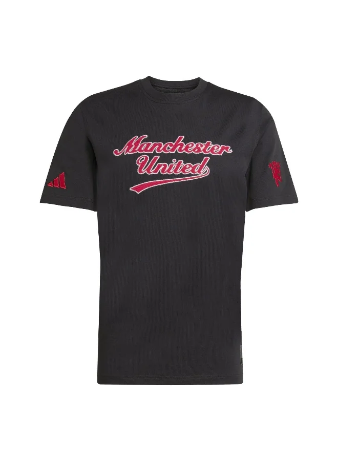 Adidas Adidas Mufc Us Tee Black T-Shirt (Short Sleeve) T-Shirts For Men