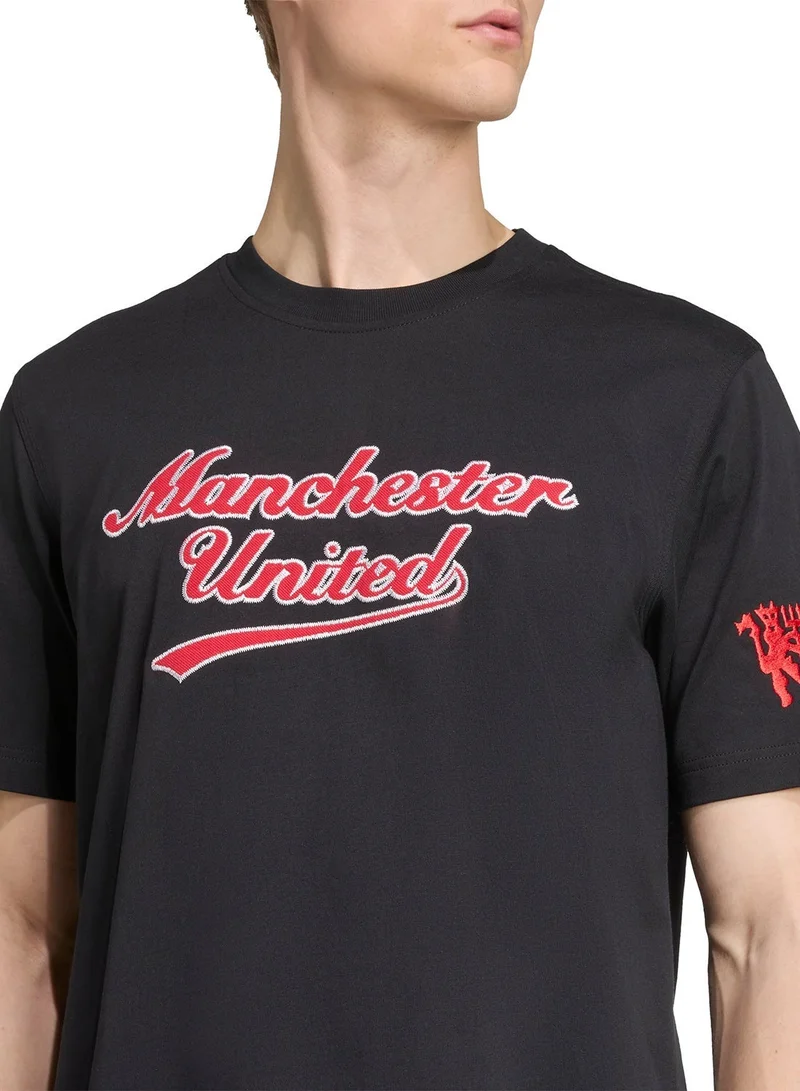 Adidas BLACK Manchester United Us T-Shirt  | Best Price UAE