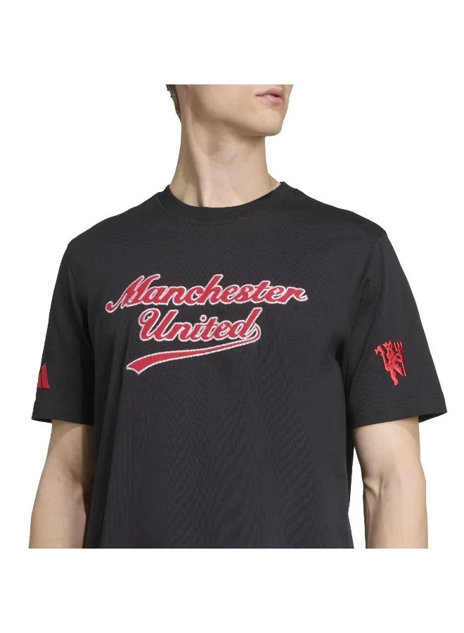 Adidas BLACK Manchester United Us T-Shirt  | Best Price UAE