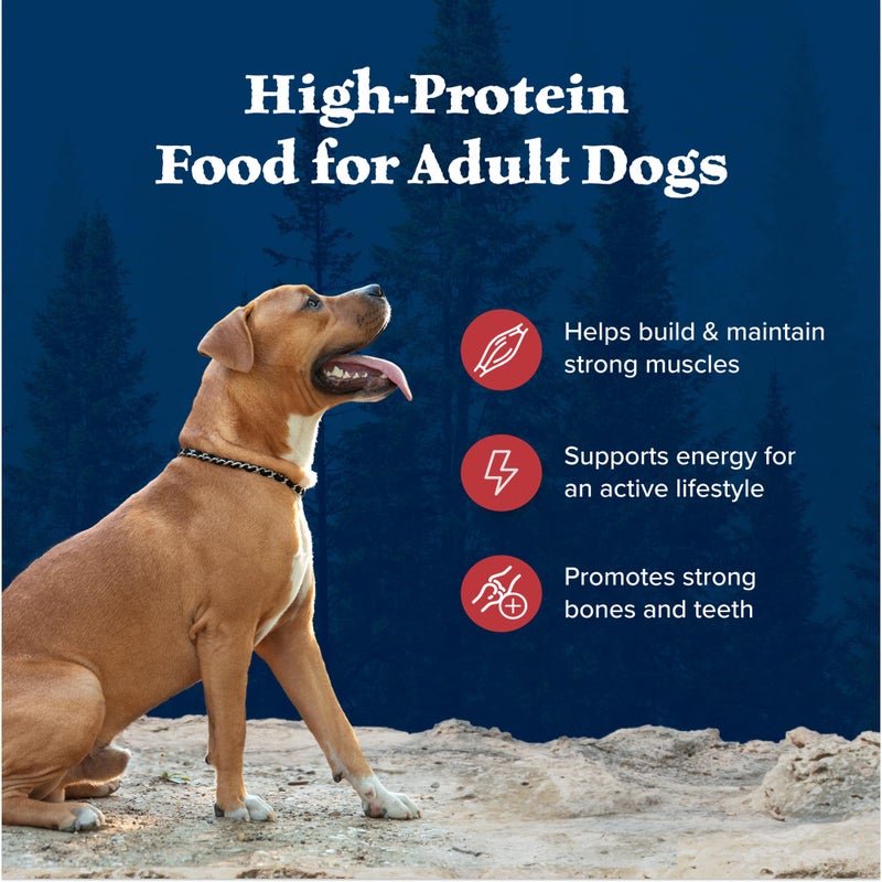 Blue Buffalo Wilderness Rocky Mountain Recipe High-Protein Adult Dry Dog Food Wholesome Red Meat, 4.5 lb Bag - Image 4
