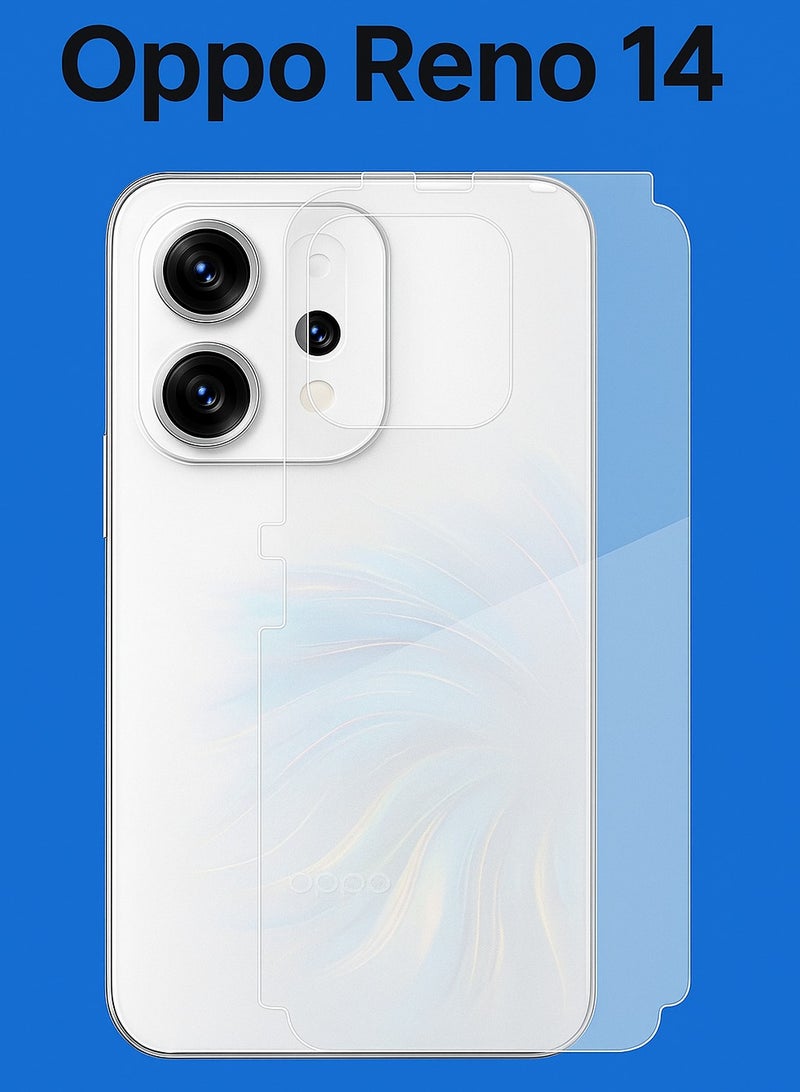 Back and Frame Screen Protector for Oppo Reno 14 – Full protection with a smooth touch and elegant design that preserves your phone’s original look - Image 1