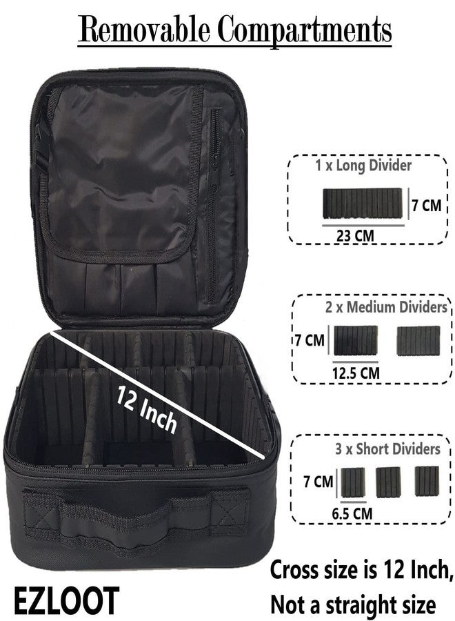 EZLOOT Small Travel Storage Makeup Case - Professional Cosmetic Makeup Bag Organizer for Girls and Women, Accessories Case, Tools Case (Chess Pattern, 10 INCH (1 Layer)) - Image 5