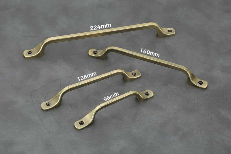 FAST Zinc Brass Antique Front Cabinet Pull Handle (6-inch, Yellow) - Pack of 2 Pieces - Image 2