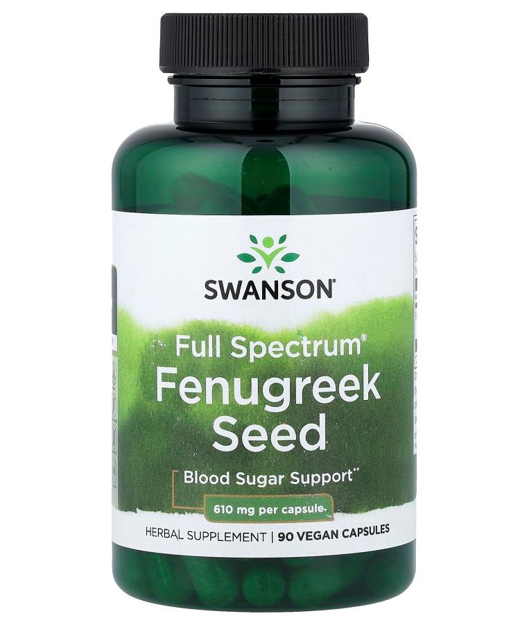 Full Spectrum® Fenugreek Seed 90 Vegan Capsules (610 mg per Capsule)