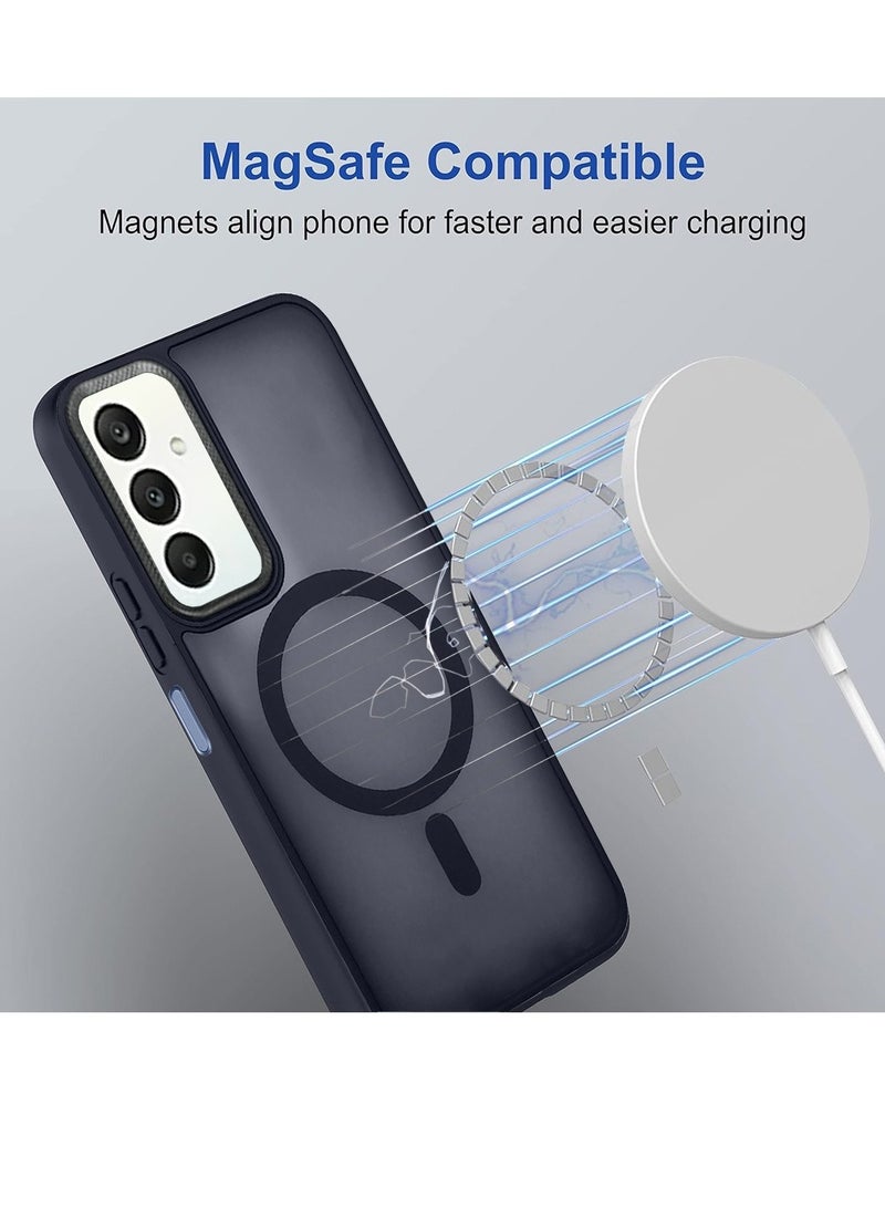 Techie Translucent Magnetic MagSafe Case with Raised Camera Lens Protector for Samsung Galaxy A15 - Matte Dark Blue - Image 2