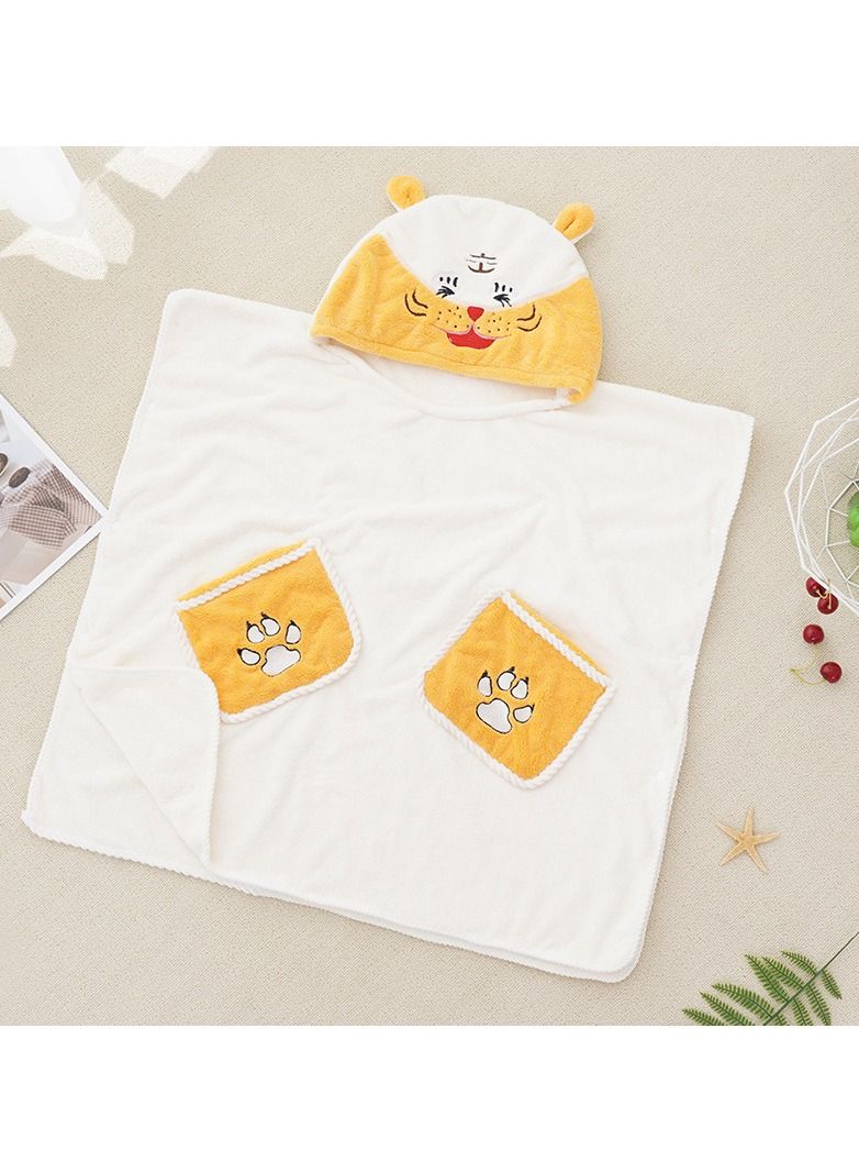 Loquat With Hood Coral Fleece Cloaks Bath Towels