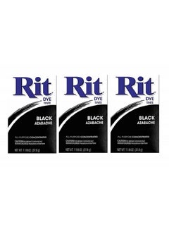 Rit Dye Rit Dye Powder Dye, 1-1/8 oz, Black, 3-Pack  - Image 1