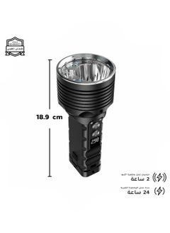 RovyVon RovyVon S2E Handheld LED Flashlight - 10,000 Lumens - Front-Facing Lighting - Black Color - Perfect for Camping and Outdoor Adventures  - Image 2
