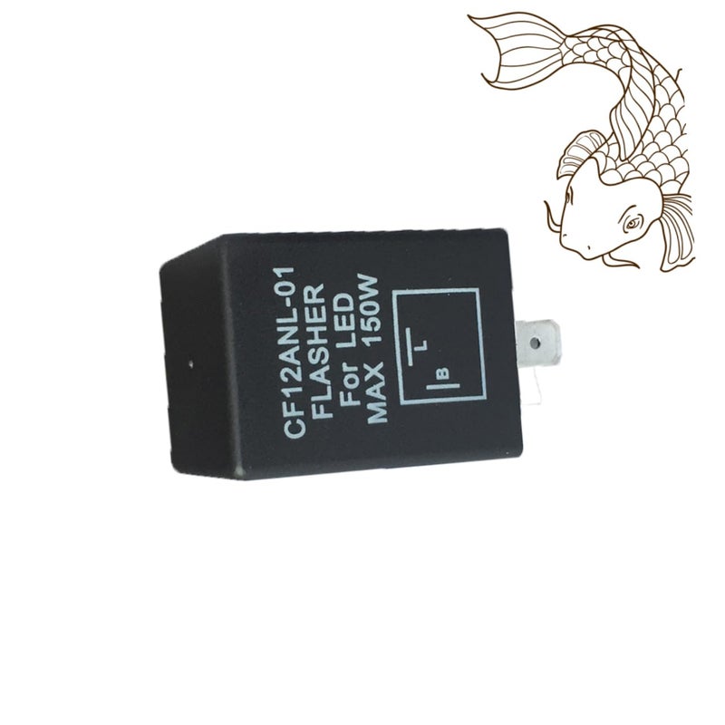 12V LED Flasher Relay For Car Motorcycle Turn Signal Light Black Easy Installation - Image 2
