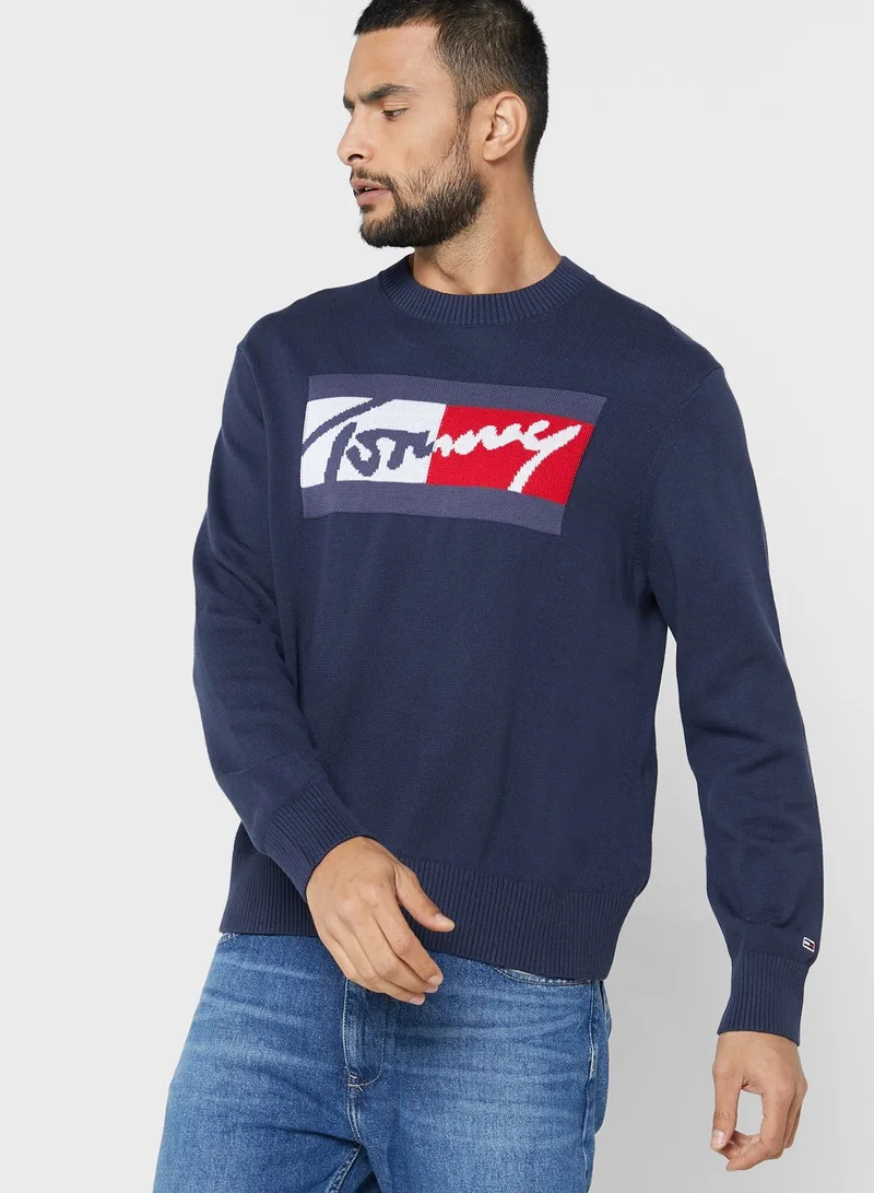 TOMMY JEANS Logo Knitted Sweater