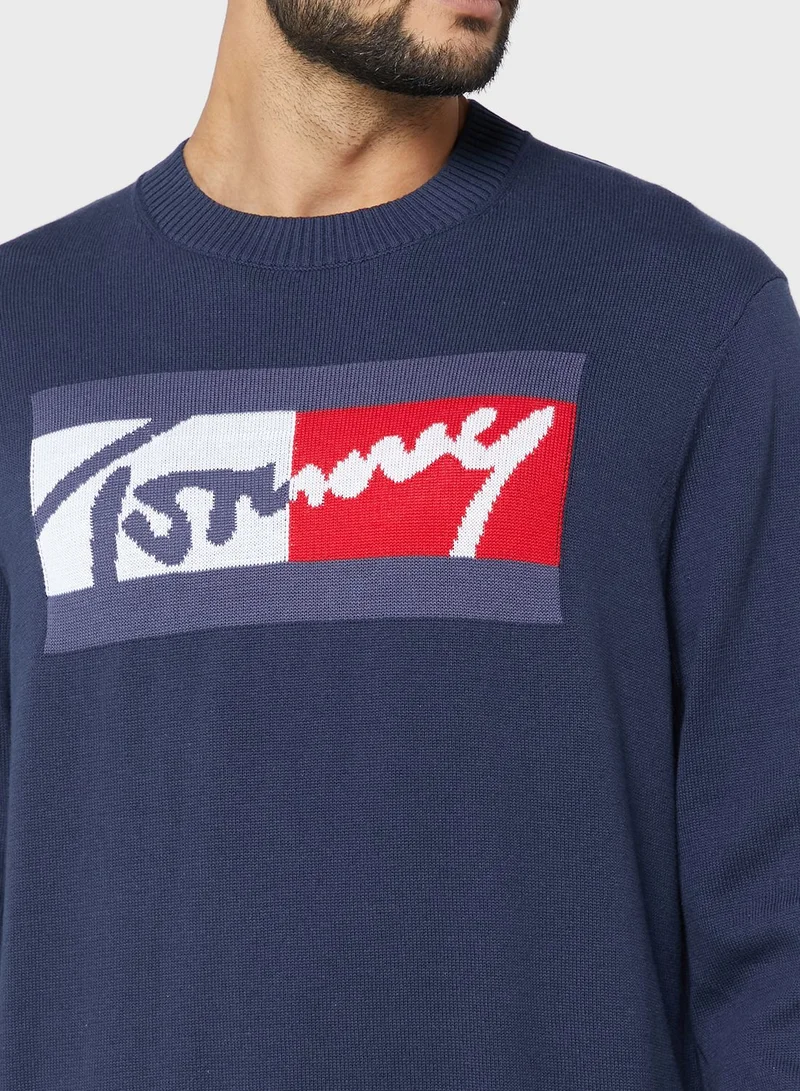 TOMMY JEANS Logo Knitted Sweater