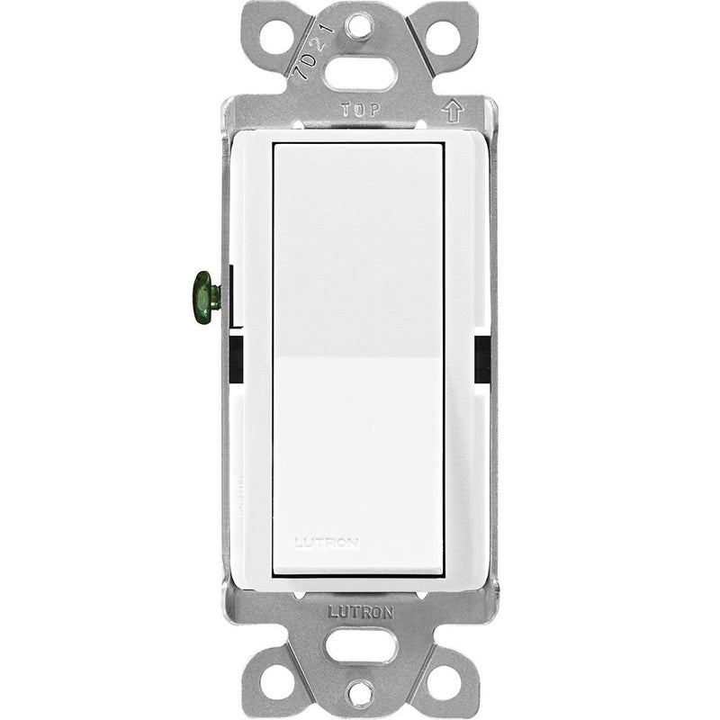 Lutron Claro On/Off Switch, 15 Amp, 3-Way, SC-3PS-SW, Snow - Image 1