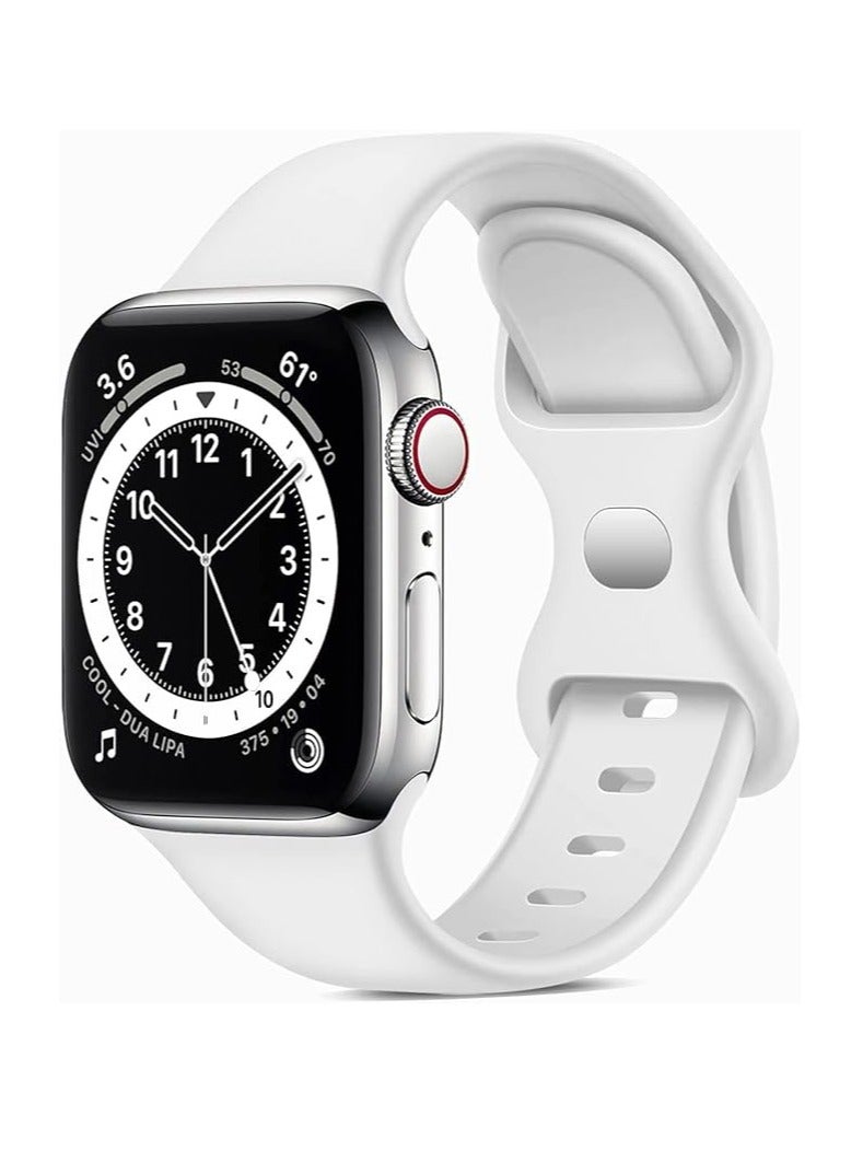 Silicone Band For Apple Watch 49mm / 45mm / 44mm / 42mm Series 1/2/3/4/5/6/7/8/SE Replacement Strap Wristband Bracelet Compatible with 49 mm / 45 mm/ 44 mm / 42 mm - Image 1