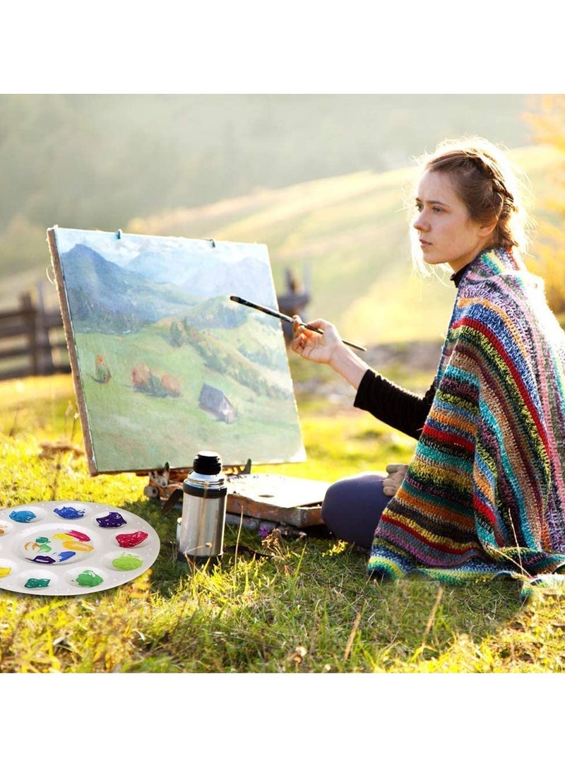 Zikra 12 Pcs Paint Palettes Palette Tray Plastic For Kids And Adults To Painting Party Create Diy Craft Professional Art Acrylic - Image 5