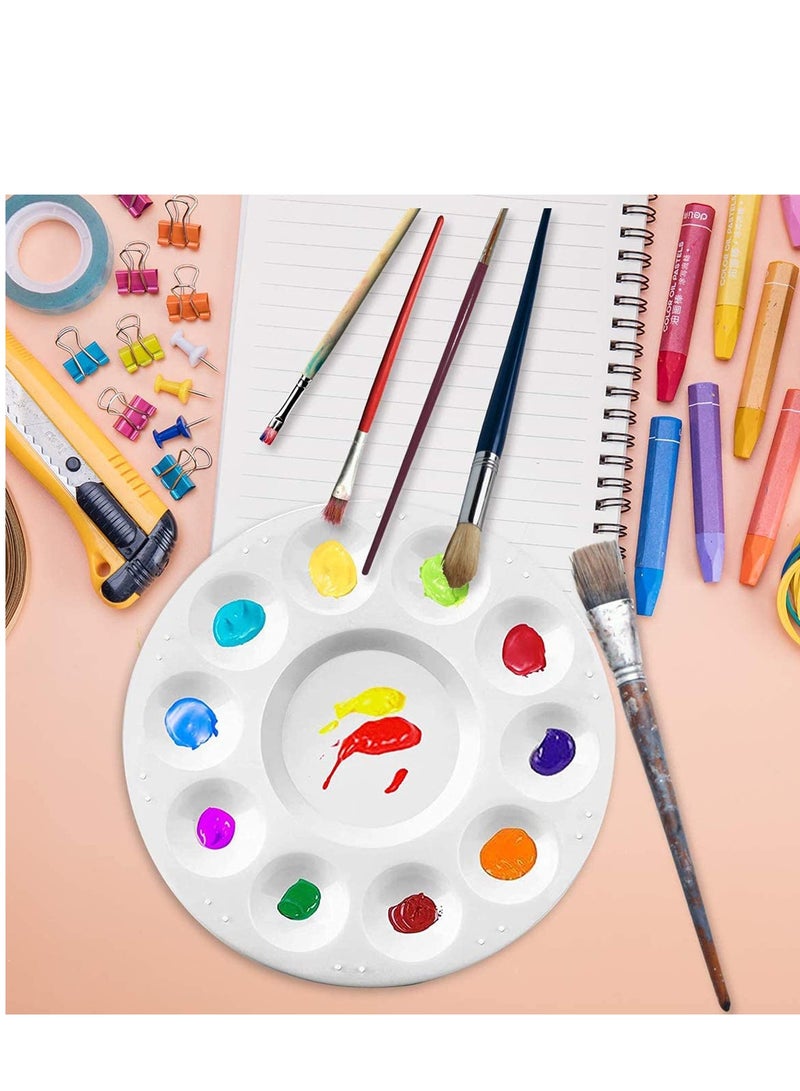 Zikra 12 Pcs Paint Palettes Palette Tray Plastic For Kids And Adults To Painting Party Create Diy Craft Professional Art Acrylic - Image 4