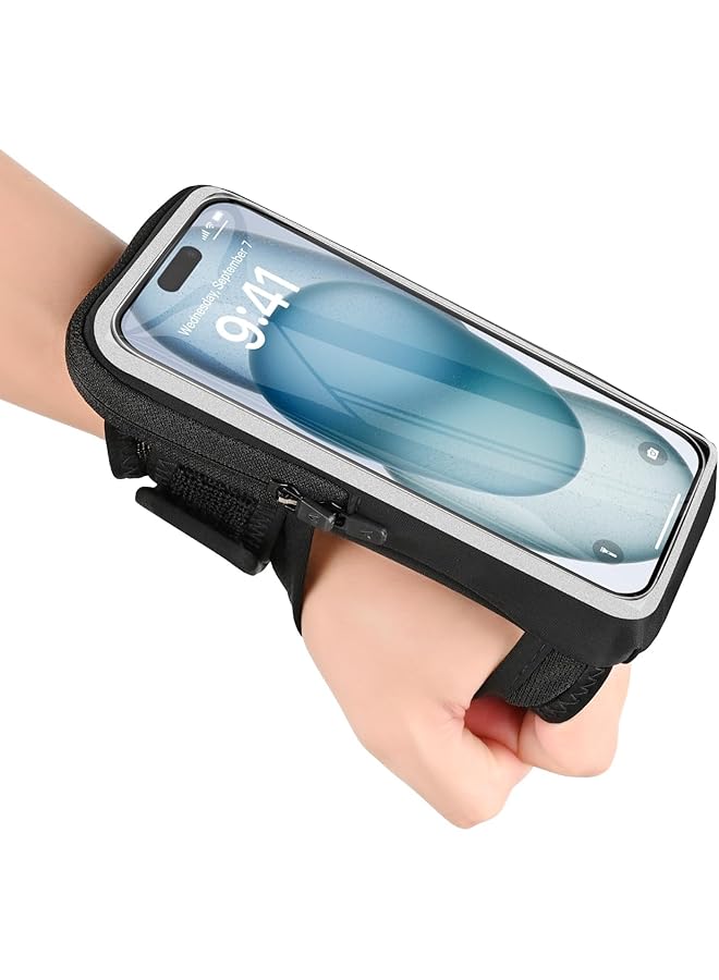 Green Tiger Phone Holder for Running, Wristband Frearm Band for iPhone Pro Max Plus SE (16/15/14/13/12/11/X/XR) Galaxy S24/S23/S22/S21, Waterproof Running Accessories with Adjustable Strap & Card Slot - Image 1