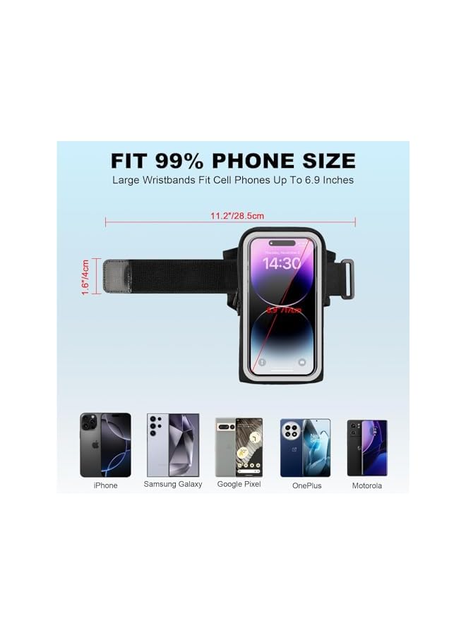 Green Tiger Phone Holder for Running, Wristband Frearm Band for iPhone Pro Max Plus SE (16/15/14/13/12/11/X/XR) Galaxy S24/S23/S22/S21, Waterproof Running Accessories with Adjustable Strap & Card Slot - Image 3