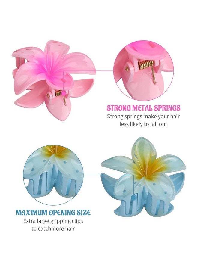 BIG BOX 3 Pcs Flower Hair Claw Clip,Hawaiian Plumeria Flower Hairpin Barrette Headdress Bobby Pins Headwear Hair Accessories - Image 4