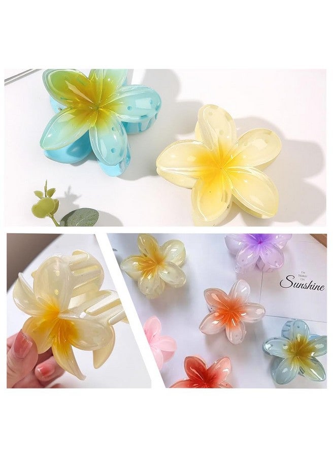 BIG BOX 3 Pcs Flower Hair Claw Clip,Hawaiian Plumeria Flower Hairpin Barrette Headdress Bobby Pins Headwear Hair Accessories - Image 2