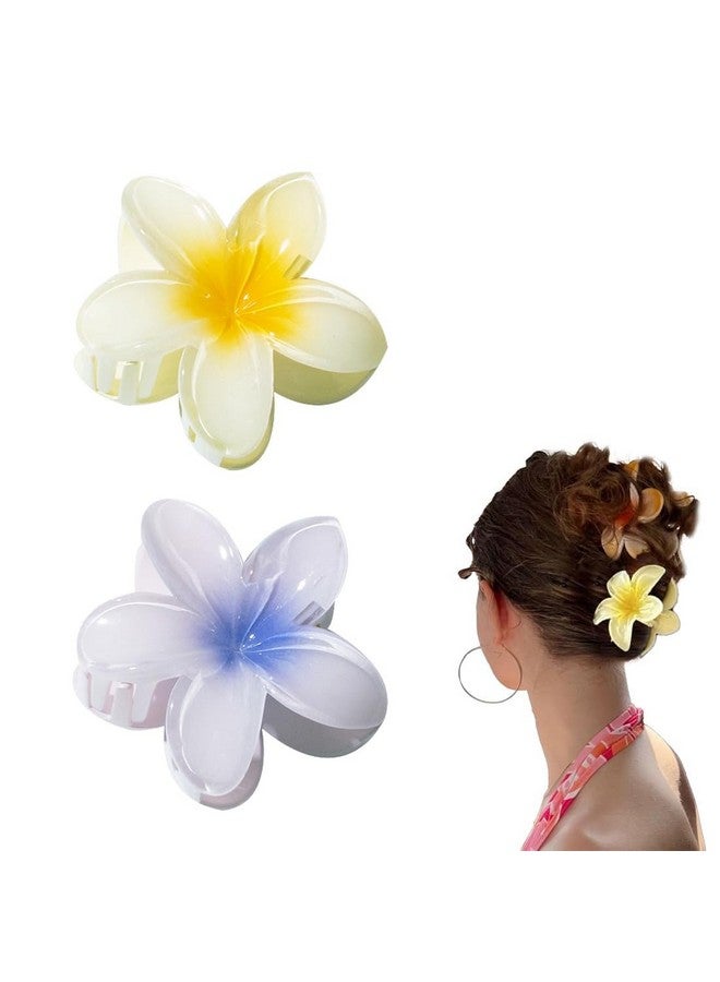 BIG BOX 3 Pcs Flower Hair Claw Clip,Hawaiian Plumeria Flower Hairpin Barrette Headdress Bobby Pins Headwear Hair Accessories - Image 5