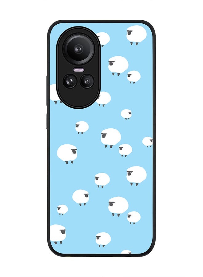 Stylizedd Rugged Black Edge case for Oppo Reno10 / Oppo Reno10 Pro, Custom Slim fit Flexible Anti Drop Thin Phone Case Cover - Counting Sheep - Image 1