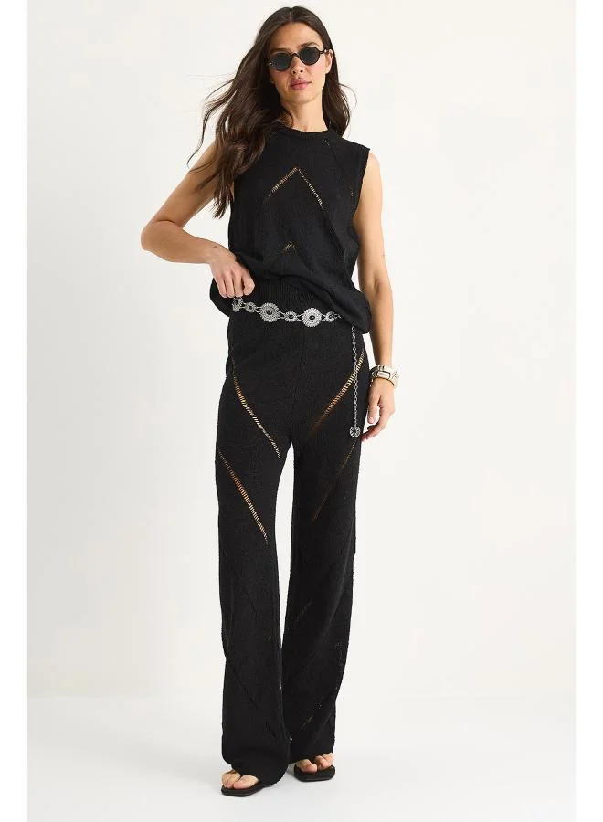 Ginger Crochet Detail Top & Pant Coord Set