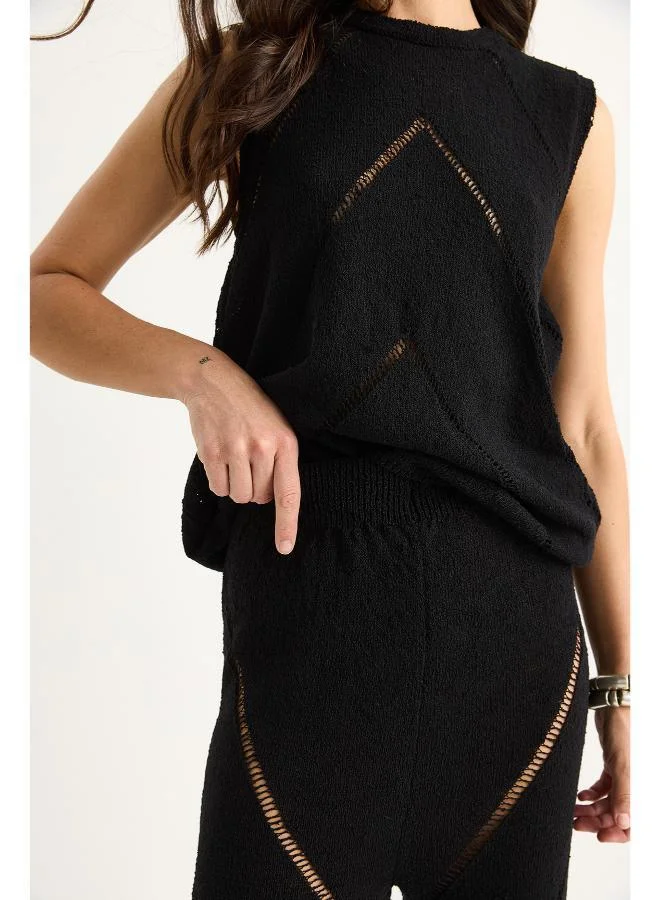 Ginger Crochet Detail Top & Pant Coord Set