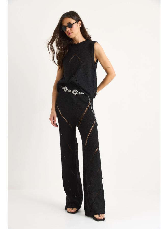 Ginger Crochet Detail Top & Pant Coord Set - Image 3