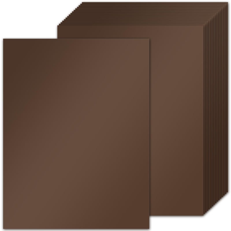 KICPEG 25 Sheets Coffee Cardstock 8.5 x 11 Thick Paper Card Stock Letter 250gsm/92lb Heavyweight Scrapbook Paper for Certificates, Invitations, Greeting Cards, Crafts, Graduations - Image 1