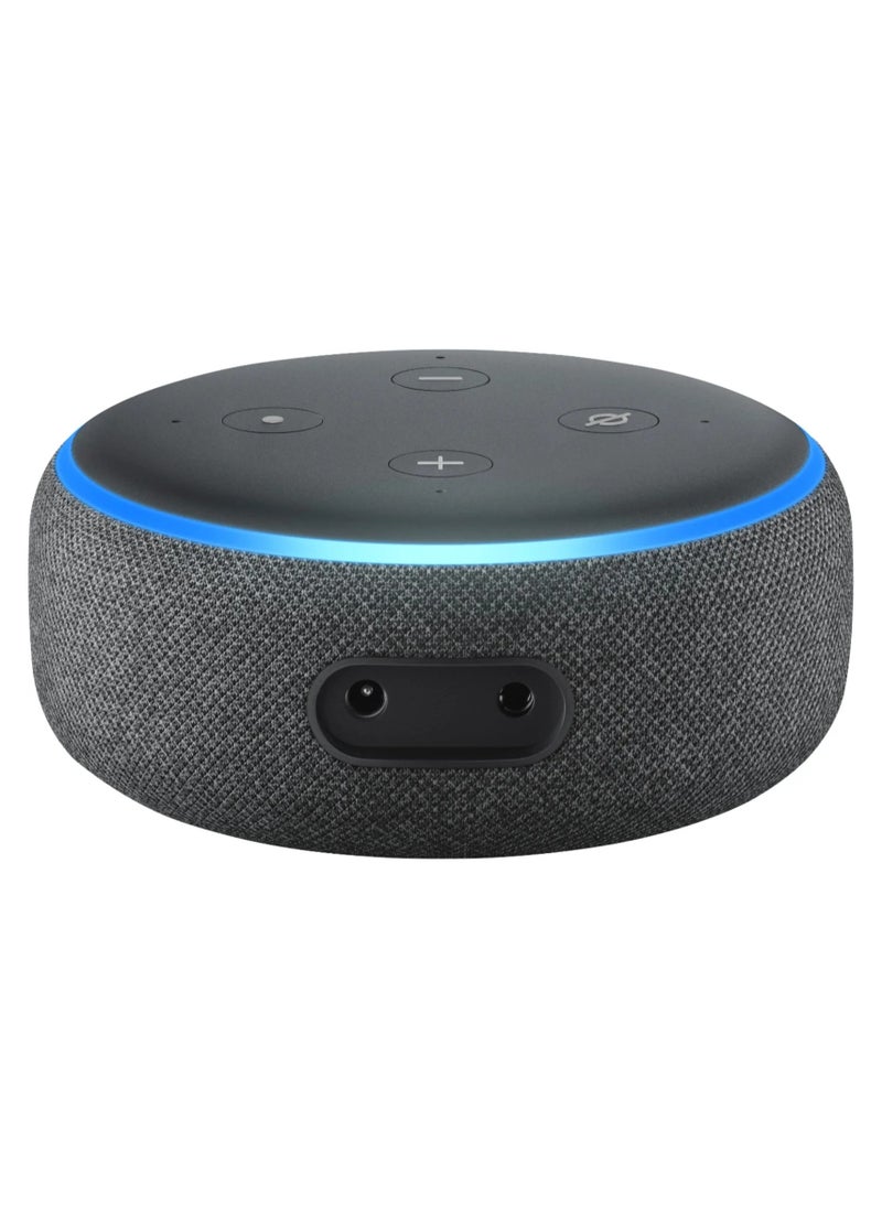 REBENUO Smart Home Systems Echo Dot (3rd Gen) Smart Certified Restored with Alexa Support Carbon Black  - Image 2
