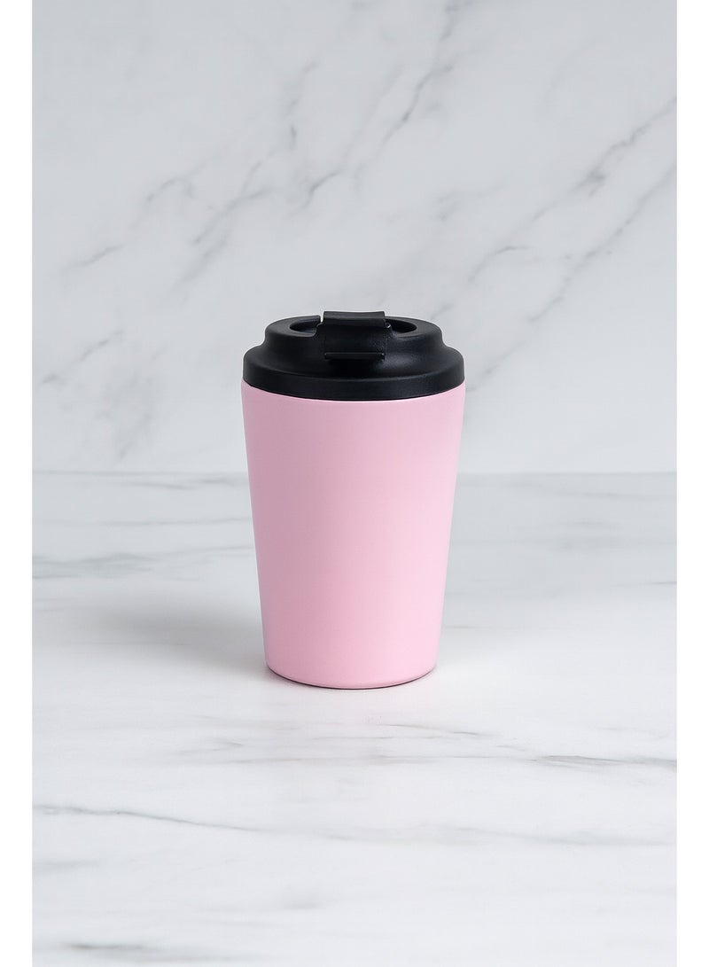 Pink coffee and tea cup, keeps drinks hot or cold - Image 1