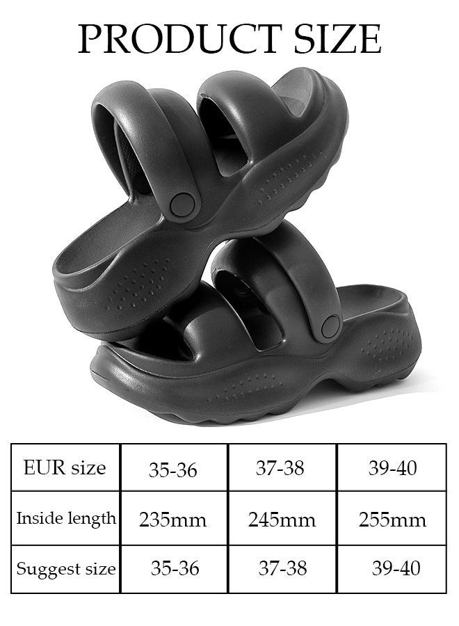 DUNISO Women's Slippers Non-slip Thick Sole Slide Sandal Open Toe Quick Drying House Bedroom Slippers Beach Slippers Women's Bath Slipper House Sandals for Indoor & Outdoor - Image 2