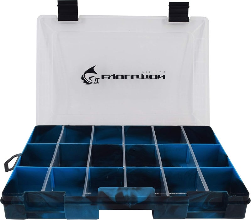 Evolution Outdoor 3600 Drift Series Fishing Tackle Tray – Colored Tackle Box Organizer with Removable Compartments, Clear Lid, 2 Latch Closure, Utility Box Storage - Image 2